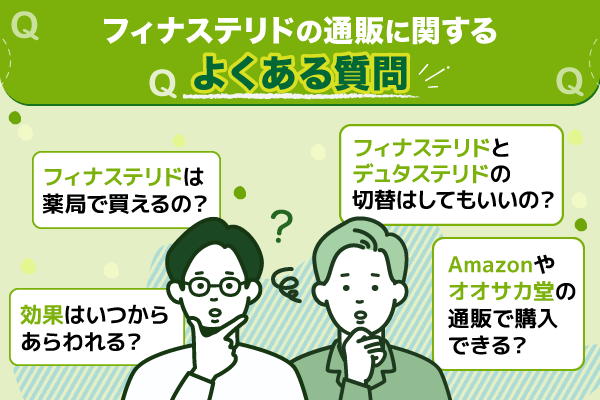 フィナステリド通販に関するよくある質問についてまとめた画像